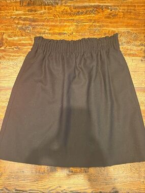 J. Crew Black Elastic Waist A-Line Mini Skirt